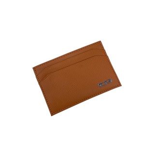 TUMI Prism Tan 4" x 2.5" Leather Card Wallet